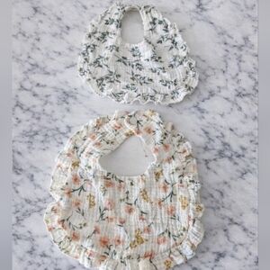 Baby Girl Muslin Bib Lot Floral Bundle